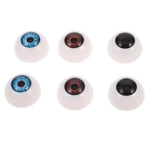 Toddmomy 3 Paare DIY Puppenaugen Blaue Braune und Schwarze Sicherheitsaugen für Bastelprojekte für Häkelpuppen und Plüschtiere Langlebig und Farbbeständig von Toddmomy