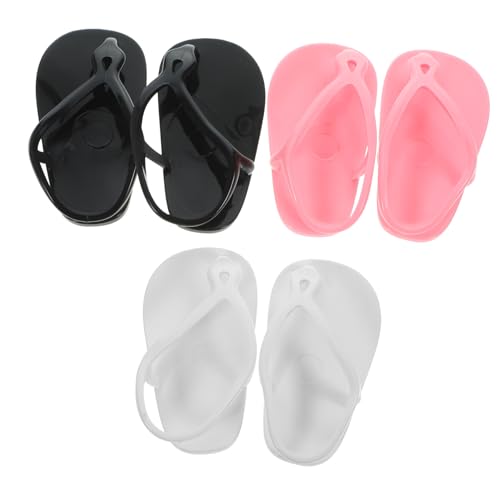 Toddmomy 3 Paare Puppenschuhe Hausschuhe für Puppen Zubehör für Rollenspiele und Kostüme Zufälligen Farben Langlebig und Sicher Zufällige Farbe von Toddmomy
