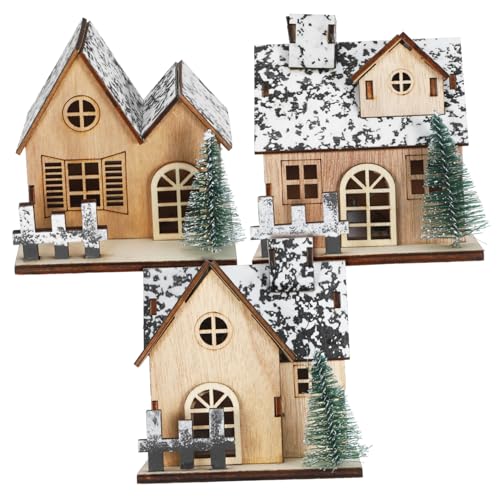 Toddmomy 3 Rustikale Holz-weihnachtshäuser mit Led-Beleuchtung Leuchtende Winterdorf Deko Tragbare Winterdekoration für Tisch Regal Büro und Festliche Anlässe Toddmomy 3 Rustikale Holz-weihnachtshäuser mit Led-Beleuchtung Leuchtende Winterdorf Deko Tragbare Winterdekoration für Tisch Regal Büro und Festliche Anlässe von Toddmomy