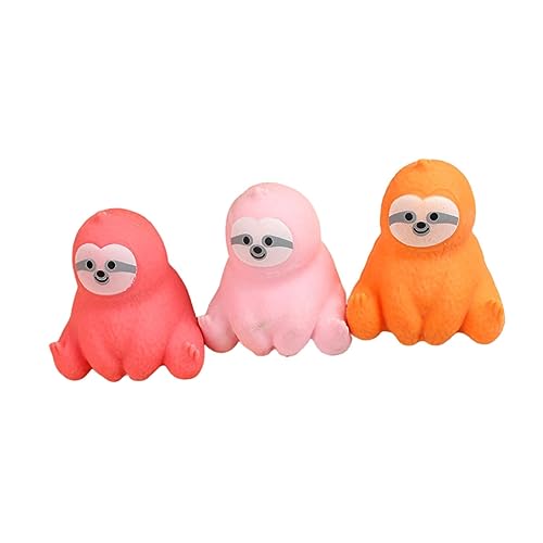 Toddmomy 3 STÜCKE Teiliges Dehnbares Faultier quetschspielzeug und Langlebig zur Stresslinderung für Erwachsene und Beruhigendes Partyspielzeug in Niedlicher Faultierform Zufällige Farbe von Toddmomy