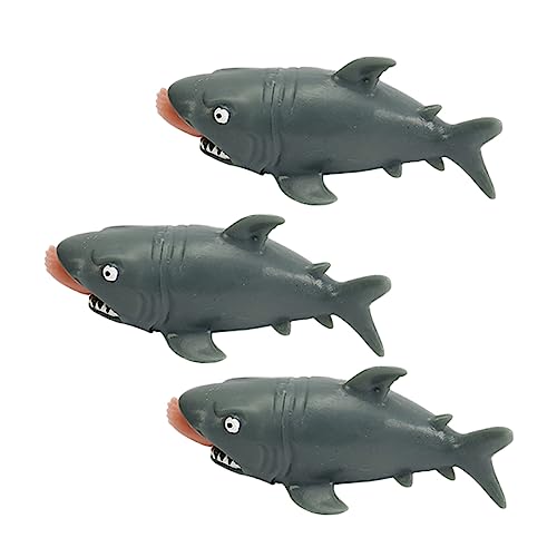 Toddmomy 3 STÜCKE Teiliges Man Eating Shark Squeeze Toy Weiche Stressabbauende Scherzartikel Kreatives Party Prank für Sensorisches Vent Ball Gadget für Spaß und Spannung von Toddmomy
