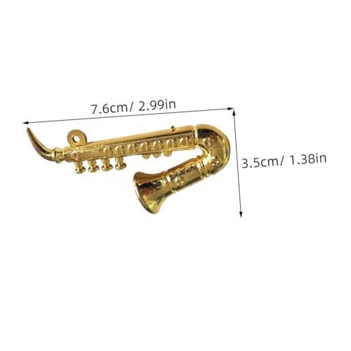 Toddmomy 3 STÜCKE Teiliges Mini Saxophon Musikinstrument Puppenhaus Dekoration Leichtes für Kinderzimmer Junge Mädchen Toddmomy 3 STÜCKE Teiliges Mini Saxophon Musikinstrument Puppenhaus Dekoration Leichtes für Kinderzimmer Junge Mädchen von Toddmomy