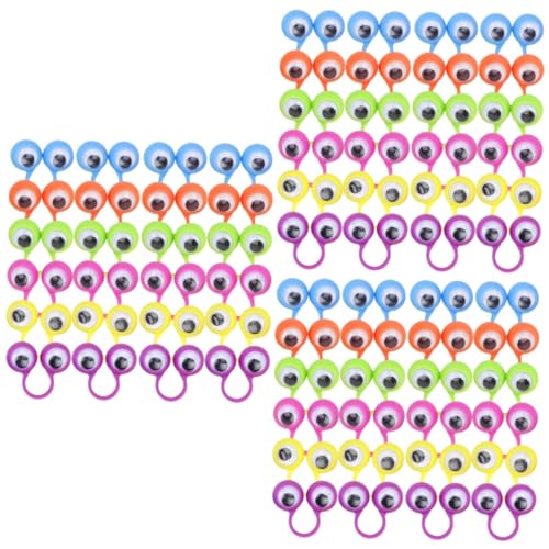 Toddmomy 3 Sätze Fingeraktivitätsring Party Kinderspielzeug Augen Augäpfel Halloween- Augapfelringe Aus Kunststoff Fingerspielzeug Auge Fingerpuppe Plastik Zufällige Farbe 36 Stück * 3 von Toddmomy