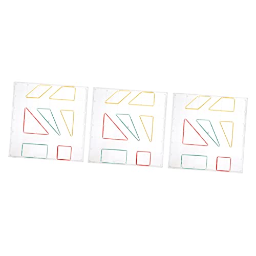 Toddmomy 3 Sätze Kinderspielzeug Requisiten für den Mathematikunterricht Vorschulkinder Planke Bretter Geoboards für den Geometrieunterricht geometrische lehrmittel Plastik von Toddmomy