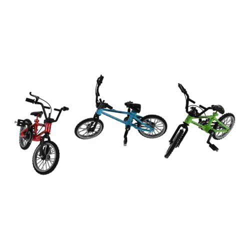 Toddmomy 3 Sätze Miniatur Fahrrad Modell Farbiges Mini Finger Bike für Realistische Nachbildung für Dekoration und Lernspielzeug von Toddmomy