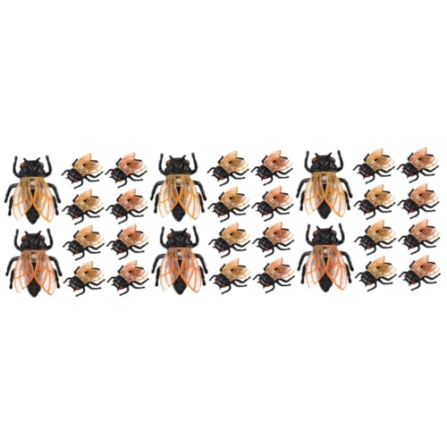 Toddmomy 3 Sätze Teiliges Realistische Cicada Figurinen Dekorative Landschaftsornamente Für Kinderzimmer Bücherregal Und Schreibtisch Langlebig Und Kinderfreundlich 20 Stück * 3 von Toddmomy