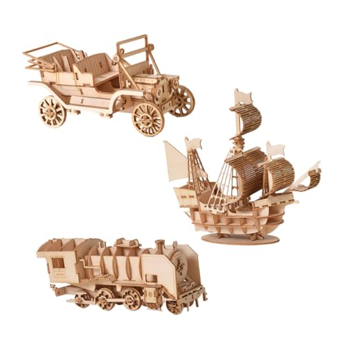 Toddmomy 3 Satz 3D-Puzzles Für Bausätze Miniaturen Kinderpuzzles Aus Holz Holzpuzzle Für Jungen Holzpuzzles Für Hölzern Toddmomy 3 Satz 3D-Puzzles Für Bausätze Miniaturen Kinderpuzzles Aus Holz Holzpuzzle Für Jungen Holzpuzzles Für Hölzern von Toddmomy