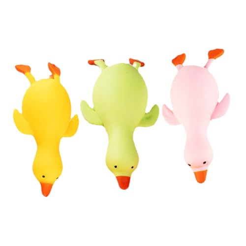 Toddmomy 3 Stück Bunte Enten Stress aus TPR Elastische Squeeze Toys zur Stressreduktion und Entspannung Waschbar und Wiederverwendbar für Partyspaß und Angstbewältigung von Toddmomy