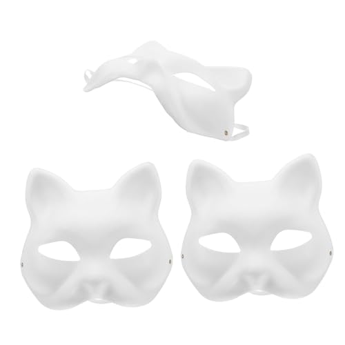 Toddmomy 3 Stück DIY Tiermasken Katzen und Fuchsdesigns aus Umweltfreundlichem Papierpulp Leichte Bemalbare Masken für Erwachsene für Halloween Karneval Cosplay und Kreative Gestaltung Toddmomy 3 Stück DIY Tiermasken Katzen und Fuchsdesigns aus Umweltfreundlichem Papierpulp Leichte Bemalbare Masken für Erwachsene für Halloween Karneval Cosplay und Kreative Gestaltung von Toddmomy