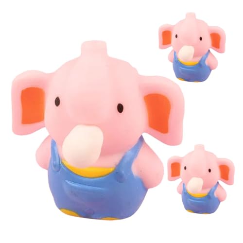 Toddmomy 3 Stück Elastische Stressabbau spielzeuge Tragbare Squeeze Toys für Büro und Party Lustige Druckspielzeuge zur Angstlinderung und Entspannung Niedliche Elefantenform von Toddmomy