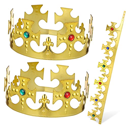 Toddmomy 3 Stück Goldene Geburtstagskronen Verstellbar Leicht Party Kopfbedeckung für Mädchen Jungen Festliche Accessoires von Toddmomy