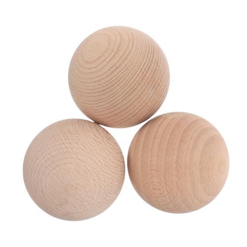 Toddmomy 3 Stück Golf Krocket Holz Bastelbälle Holzkugeln Indoor Golfbälle Holzbälle Zum Basteln Runde Holzbälle Zum Basteln Holzbälle Golf Übungsbälle Golfball Schüsse Buche von Toddmomy