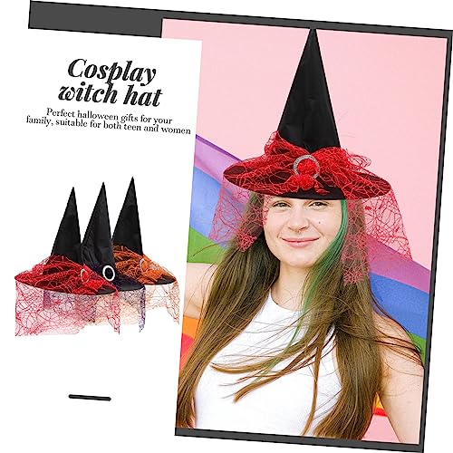 Toddmomy 3 Stück Hexenhüte Karneval Hexenhut Kostüm Erwachsene Halloween Party Zubehör Steampunk Stil Rot Orange Vielseitig für Damen Mädchen Toddmomy 3 Stück Hexenhüte Karneval Hexenhut Kostüm Erwachsene Halloween Party Zubehör Steampunk Stil Rot Orange Vielseitig für Damen Mädchen von Toddmomy