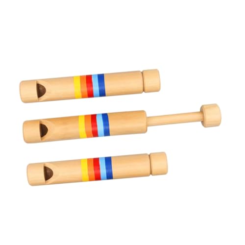 Toddmomy 3 Stück Holzflöten für Musikinstrumente für Frühkindliche Bildung Leicht und Tragbar des Interesses an Musik von Toddmomy