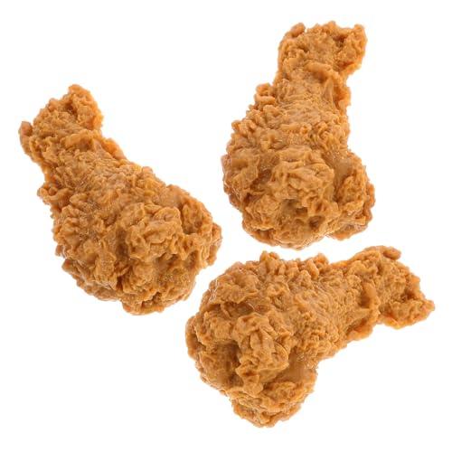Toddmomy 3 Stück Künstliche Hähnchenkeulen Deko Teiliges Realistische Fake Chicken Drumstick Modell für Restaurant Fotografie Party und Küchen Dekoration von Toddmomy