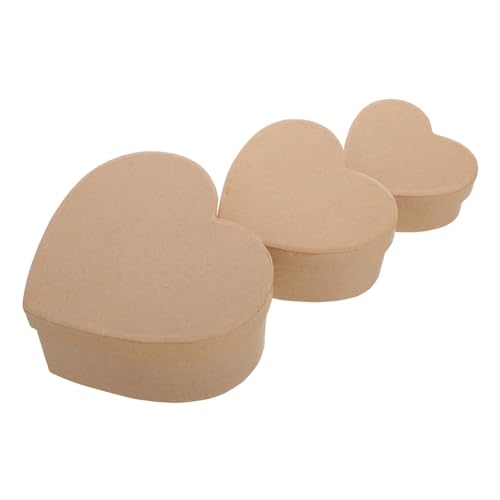 Toddmomy 3 Stück Liebe Aufbewahrungsbox Geschenkverpackung DIY-Papierbox Papiermachee Bastelboxen Schachteln aus Pappmaché Party-Leckerei-Boxen Schokoladenschachteln leer Karton Khaki Toddmomy 3 Stück Liebe Aufbewahrungsbox Geschenkverpackung DIY-Papierbox Papiermachee Bastelboxen Schachteln aus Pappmaché Party-Leckerei-Boxen Schokoladenschachteln leer Karton Khaki von Toddmomy