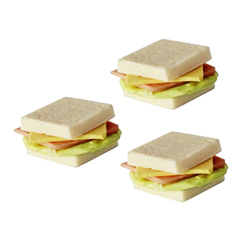 Toddmomy 3stücke Miniature Sandwiches Dekoration Für Puppenhäuser Teiliges Aus Sicherem Harz Für Kreatives Spielen Party-Dekoration von Toddmomy