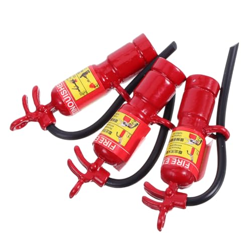 Toddmomy 3 Stück Miniatur Feuerlöscher Modelle Realistische Dekoration für Puppenhaus Metallanhänger für Miniatur Szenen von Toddmomy