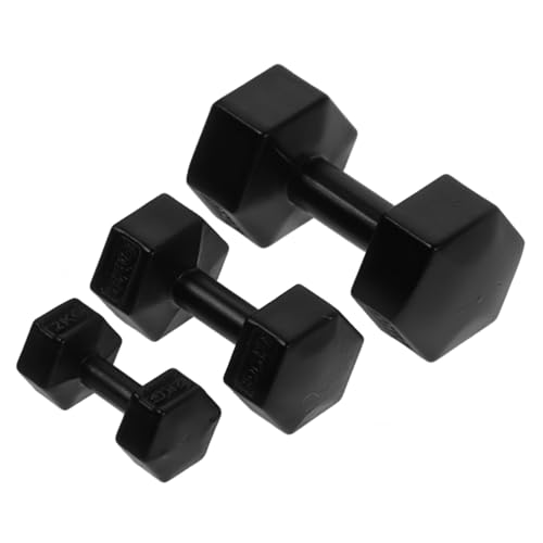 Toddmomy 3 Stück Miniatur Hanteln Sportgeräte für Puppenhäuser Realistische Dekoration Verarbeitet und Sicher für Fitness Szenen und Miniaturwelten von Toddmomy