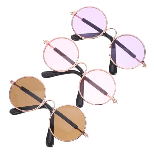 Toddmomy 3 Stück Miniatur Metall Puppenbrillen Faltbare Kleine Brillen für Puppenhaus Dekoration Leichte Drahtfassung Eyewear Kreative Mini Brillen für Foto Requisiten und Bastelzubehör von Toddmomy