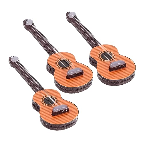 Toddmomy 3 Stück Miniaturgitarren Realistische Mini Musikinstrumente für Puppenhaus Deko Holzoptik für Kreative Szenen und Interieurs Toddmomy 3 Stück Miniaturgitarren Realistische Mini Musikinstrumente für Puppenhaus Deko Holzoptik für Kreative Szenen und Interieurs von Toddmomy