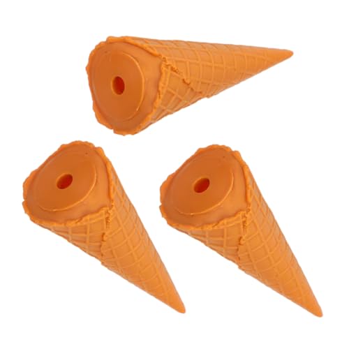 Toddmomy 3 Stück Realistische Deko Eistüte Lebensechte Künstliche Eiscreme Waffel als Foto Requisiten und Party Dekoration Leicht Tragbar für Spiel und Ausstellung von Toddmomy