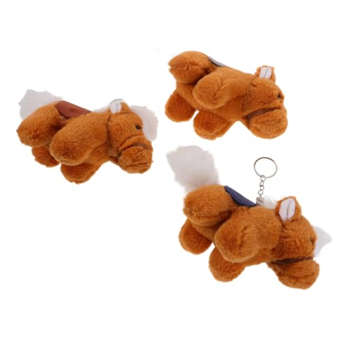 Toddmomy 3stücke Pferde-schlüsselanhänger Plüschpferd Mit Chinesischem Tierkreiszeichen Kleine Kuscheltiere Als Taschenanhänger Für Handtasche Rucksack Geldbörse von Toddmomy