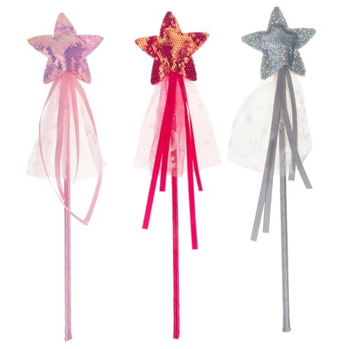 Toddmomy 3 Stück Teiliges Halloween Zauberstab mit Glänzendem Stern für Mädchen Party Requisiten für Rosa und Silber für Feiern und Rollenspiele Toddmomy 3 Stück Teiliges Halloween Zauberstab mit Glänzendem Stern für Mädchen Party Requisiten für Rosa und Silber für Feiern und Rollenspiele von Toddmomy
