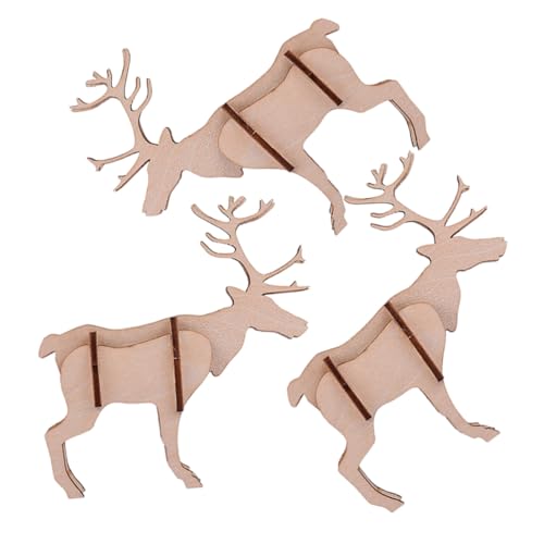 Toddmomy 3 Stück Teiliges Holzpuzzle mit DIY Hirsch Modell Naturbelassenes Holz Kindersicher Handliches Geschicklichkeit und Kreativem Lernen Dekoratives Bastelspielzeug Toddmomy 3 Stück Teiliges Holzpuzzle mit DIY Hirsch Modell Naturbelassenes Holz Kindersicher Handliches Geschicklichkeit und Kreativem Lernen Dekoratives Bastelspielzeug von Toddmomy