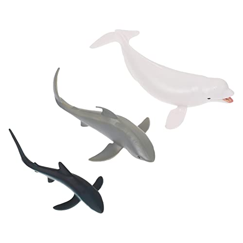 Toddmomy 3 Stück Meerestiere Spielzeug für Kinder Lebensechte Figuren aus Kunststoff Frühpädagogisches Meerestier Spielzeug Aquarium Dekoration für Jungen und Mädchen von Toddmomy