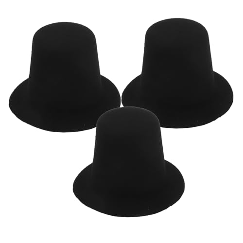 Toddmomy 3 Stück Teiliges Miniatur Hüte für Puppen DIY Dekorative Hüte für Schwarz für Puppenfotografie und Cosplay Langlebig und von Toddmomy