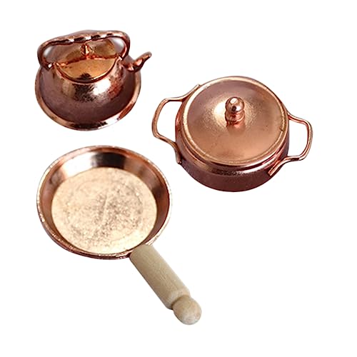 Toddmomy 3 Stück Teiliges Miniatur Puppenhaus Küchenzubehör Set Miniatur Wasserkocher Suppentopf und Pfanne Realistische Mini Puppenhaus Accessoires für Sammler Stabile und Sichere Toddmomy 3 Stück Teiliges Miniatur Puppenhaus Küchenzubehör Set Miniatur Wasserkocher Suppentopf und Pfanne Realistische Mini Puppenhaus Accessoires für Sammler Stabile und Sichere von Toddmomy