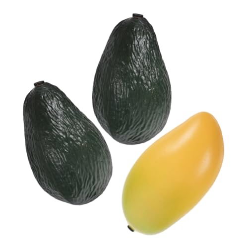 Toddmomy 3 Stück Teiliges Musik Schüttelinstrument aus Robustem Abs Simulierte Früchte Avocado Mango Pädagogisches Percussion für Motorischer Fähigkeiten und Musikalischer Früherziehung von Toddmomy