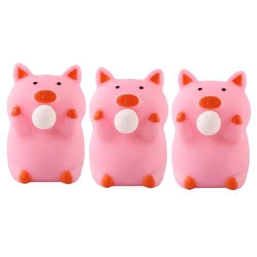 Toddmomy 3 Stück Teiliges Pig Squeeze Toy aus Weichem Material Niedliche Kleine Stressbälle für Erwachsene Stresslinderung Lustiges Büro Zuhause von Toddmomy