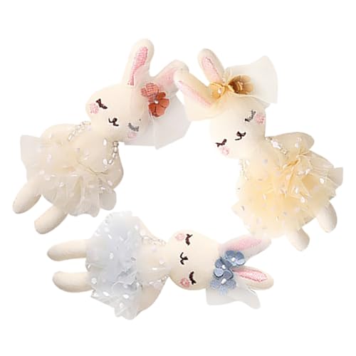 Toddmomy 3 Stück Teiliges Plüsch Hase Deko Niedliche Stofftiere für DIY Kopfschmuck und Kleidung Gelb für Kreative Bastelprojekte und Dekoration von Toddmomy