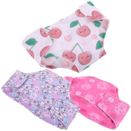 Toddmomy Puppenunterwäsche 3 Stücke für Mädchen für Puppen Puppenzubehör für Rollenspiele Einfaches Design Tragen Geeignet für Puppen 18 Zoll von Toddmomy