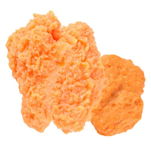 Toddmomy 3 Stück Teiliges Realistisch Simulierte Hähnchenstücke aus Robustem Lebensnahes Gebackenes Hähnchen als Küchen Restaurantdekoration Langlebiges Farbechtes Deko Food Modell von Toddmomy