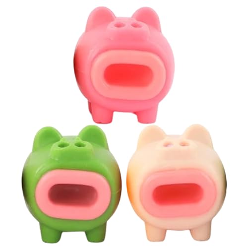 Toddmomy 3 Stück Teiliges Schwein Quetschspielzeug Stressbälle für Lustiges Dekompressionsspielzeug Partydeko Stretchy Druckentlastungsspielzeug Farblich Sortiert Zufällige Zufällige Farbe von Toddmomy