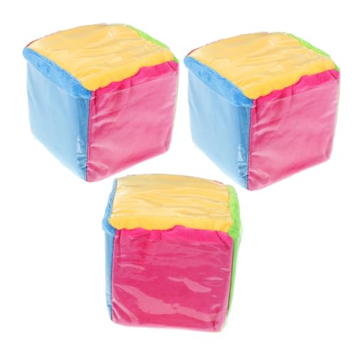 Toddmomy 3 Stück Teiliges Weiche Würfel mit Transparenten Kartentaschen Bunte Sechseitige Lernwürfel Pädagogisches für Interaktives Würfelspiel Mathematik und Denken von Toddmomy