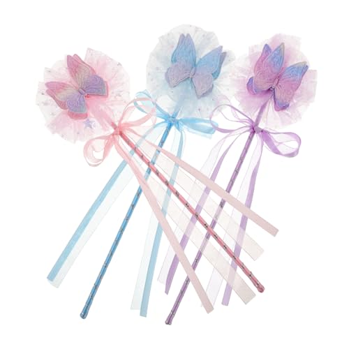 Toddmomy 3 Stück Zauberstab Rosa Feenstab Röhren Schild für klein Geburtstagsgeschenk magische spielzeuge deko Prinzessin Zauberstäbe Prinzessin Gastgeschenke Netzwerk von Toddmomy