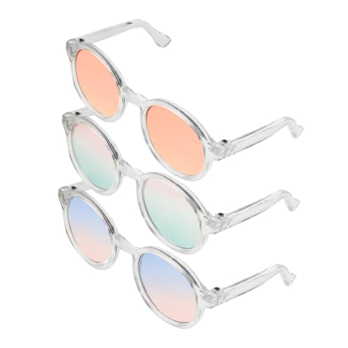 Toddmomy 3 Stück Zubehör Für Puppenbrillen Minibrille Für Puppe Runde Puppenstubengläser Puppe Verkleiden Zubehör Minipuppenbrille Puppenhauszubehör Puppenhaus Zubehör Selber Machen Plastik von Toddmomy