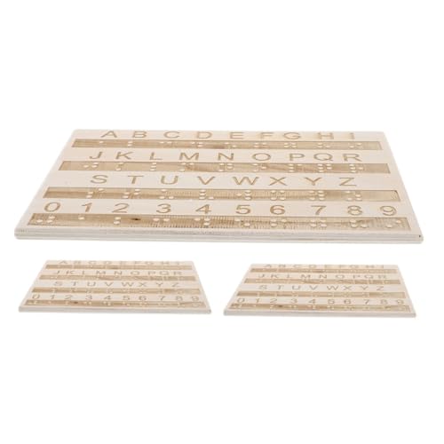 Toddmomy 3 Teiliges Braille Alphabet Brett Braille Tastatur Produkte Für Sehbehinderte Braille Bücher Für Blinde Braille Bücher Für Gadgets Für Blinde Braille Aus Holz Lernen von Toddmomy