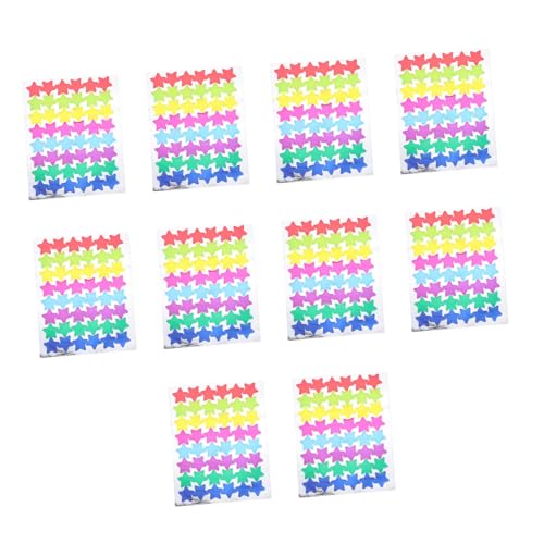 Toddmomy 30 Blatt Bunte Miniatur sternaufkleber aus Aluminiumfolie Selbstklebende Belohnungssticker für Schüler mit Sternen für Schule Basteln und Kinderbelohnung von Toddmomy