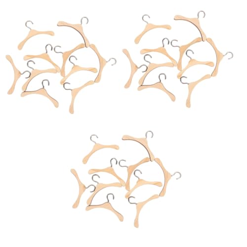 Toddmomy 30 Stck Teiliges Holzkleiderbügel für Bjd Puppen Natürliche Holzfarbe Puppenzubehör zur Puppengarderobe und Ordnung im Puppenhaus Toddmomy 30 Stck Teiliges Holzkleiderbügel für Bjd Puppen Natürliche Holzfarbe Puppenzubehör zur Puppengarderobe und Ordnung im Puppenhaus von Toddmomy