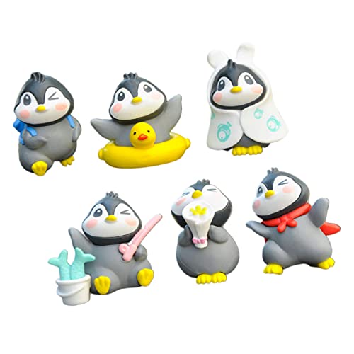 Toddmomy 30 Stk Pinguin-Ornamente Pinguin Kuchen Topper Pinguin-Cupcake-Topper kleine Pinguinfigur kleine Pinguinverzierung Babyzimmer schmücken Puppe Kleiner Pinguin PVC von Toddmomy