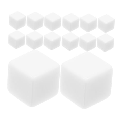 Toddmomy 30 Stück Blanko Würfel Quadratisch Leicht Beschreibbar DIY Würfel für Basteln Lernen und Spiele Bildungswürfel Unbedruckt Robust von Toddmomy