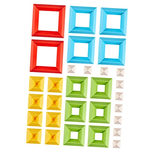 Toddmomy 30 Stück Bunte Teilige Bauklötze für Pädagogisches für Kleinkinder und Vorschulkinder Stapelbare Blöcke Motorischen Fähigkeiten und Geometrischen Formen von Toddmomy