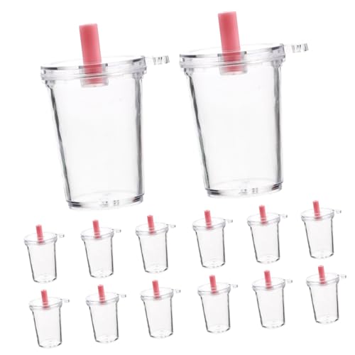 Toddmomy 30 Stück Mini Plastikbecher Anhänger Mini-Charms Zum Basteln Schlüsselanhänger Selber Machen Wasserbecher-anhänger Hängender Tassenanhänger Wiederverwendbar von Toddmomy