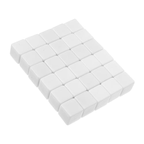 Toddmomy 30 Stück Teiliges Acrylwürfel Quadratisch Unbemalt Leichte Blanko Spielwürfel zum Beschriften für Brettspiele DIY Basteln Kinderunterricht Vielseitig für Party und Bildung von Toddmomy