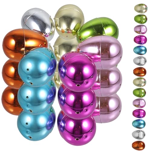 Toddmomy 30 Stück Teiliges Buntes Wiederbefüllbares Leere Ostereier zum Befüllen Wiederverwendbare Süßigkeitenboxen Dekorative Geschenkboxen für Osterparty für Kleine Geschenke und von Toddmomy
